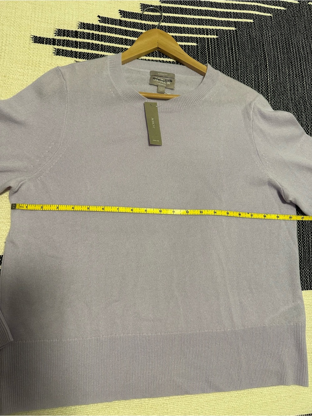 NWT J.Crew Cashmere Classic-Fit Crewneck Sweater Sweet Hyacinth Large *tag loose - Picture 11 of 12